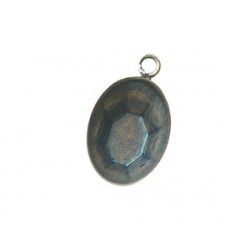 Stick-on support for oval cabochon 14x10mm BRONZE COLOR x1