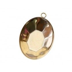 Stick-on support for oval cabochon 30x22mm GOLD COLOR x1