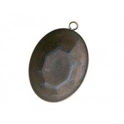 Stick-on support for oval cabochon 30x22mm BRONZE COLOR x1