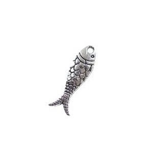 Breloque poisson 23x8mm ARGENTÉ VIEILLI