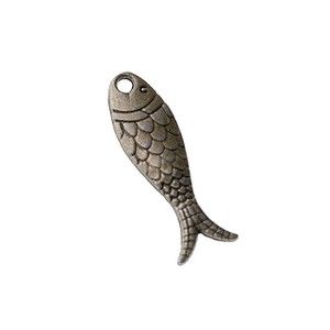 Breloque poisson 23x8mm LAITON VIEILLI