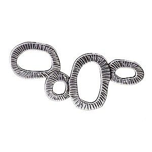 Intercalaire 4 ovales 15x36mm ARGENTÉ VIEILLI x1