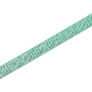 Cordon plat synthétique nacré 5mm VERT x60cm