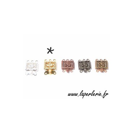 Fermoir 3 rangs DORE  - 1
