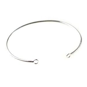 Bracelet jonc 2 anneaux 59x49mm ARGENTÉ x1