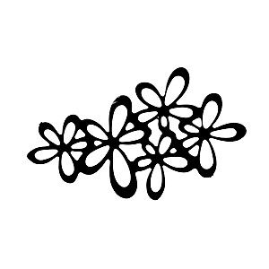 Laser cut cascade de fleurs 34x19mm NOIR x1