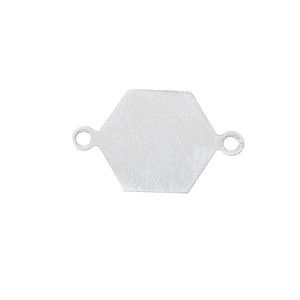Intercalaire hexagone 16x10mm ARGENTÉ x2