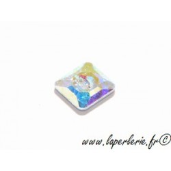 Square button 3017 12mm CRYSTAL AB