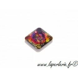 Square button 3017 12mm CRYSTAL VOLCANO