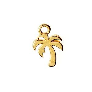 Breloque palmier 11.5x8mm DORÉ x1