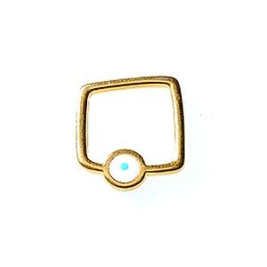 Intercalaire carré évidé motif oeil 14mm DORÉ x1