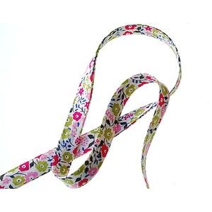 Biais liberty of london ® 0026D Fairford Rose/Vert x1m  - 1