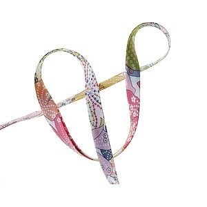 Biais liberty of london ® 0025A Mauvey Cannelle/Ocre x1m  - 1