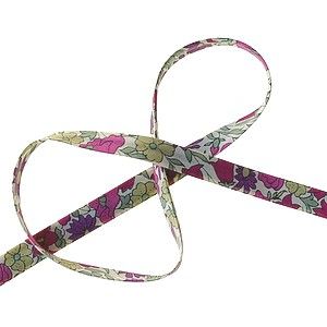 Biais liberty of london ® 4095F Poppy and Daisy Fushia x1m  - 1