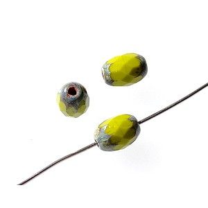 Olive 8x6mm PISTACHE x3