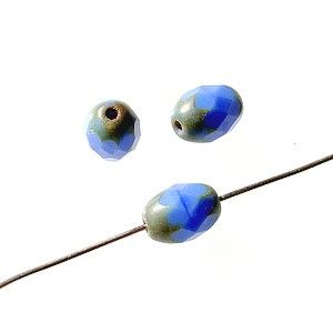 Olive 8x6mm PERVENCHE x3