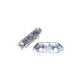 Strass bridge spacer 10x5mm SILVER COLOR strass CRYSTAL