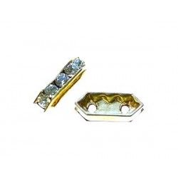 Strass bridge spacer 10x5mm GOLD COLOR strass CRYSTAL