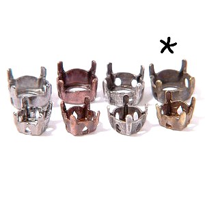 Griffe pour strass pointe diamant 8 mm LAITON VIEILLI