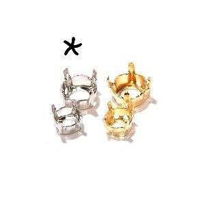 Griffe strass pte diamant 8mm ARGENTÉ