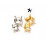 Griffe strass pte diamant 6mm DORE