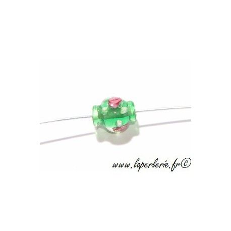 Bobine inclusion fleur 14mm VERT  - 1