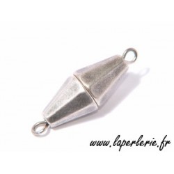 Screw-on clasp big size OLD SILVER COLOR