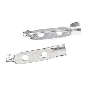 Support de broche à coller 25mm ARGENTÉ x3