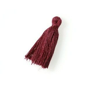 Pompon de fils 30mm GRENAT x3