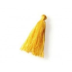 pompon of threads 30mm YELLOW GOLD x3