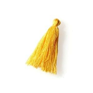 Pompon de fils 30mm JAUNE D'OR x3