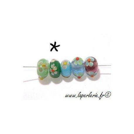 Rondelle 3 fleurs 12 mm EMERALD  - 1