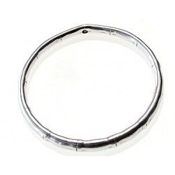 Drilled bamboo ring 42.50mm SILVER COLOR x1