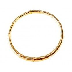 Drilled bamboo ring 42.50mm GOLD COLOR x1