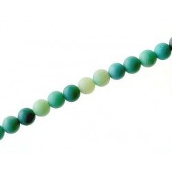 Green Grass Agate frosted 4mm thread