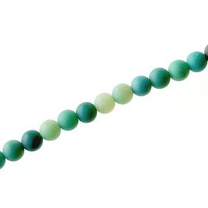 Green Grass Agate dépolie 4mm le fil