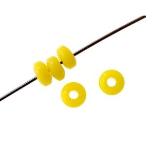 Rondelle 5mm JAUNE OPAQUE x30