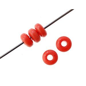 Rondelle 5mm VINTAGE CORAIL x30