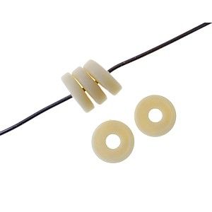 Rondelle 6.5mm CREME x30