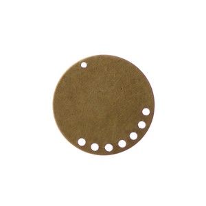 Disque 7 trous 23mm LAITON VIEILLI x1