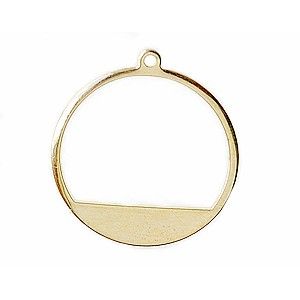 Pendentif disque 3/4 évidé 20.5mm DORÉ x1