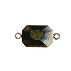 Stick-on support for rectangle cabochon 14x10mm BRONZE COLOR x1