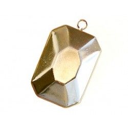 Stick-on support for rectangle cabochon 27x18.5mm GOLD COLOR x1