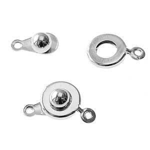 Fermoir pression 9x16mm ARGENTÉ