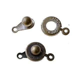 Fermoir pression 9x16mm LAITON VIEILLI