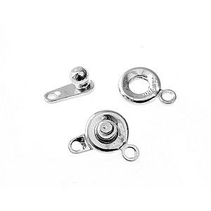 Fermoir pression 7.5x14mm ARGENTÉ