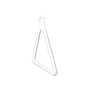Pendentif triangle allongé évidé 28 x 9.5mm ARGENTÉ x1