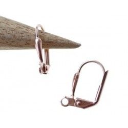 Leverback earrings 15 x 9mm ROSE GOLD COLOR