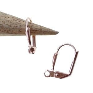 Dormeuse coquille lisse 15 x 9mm ROSE GOLD