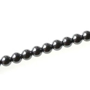 Hématite ronde 8mm, fil de 40cm x1